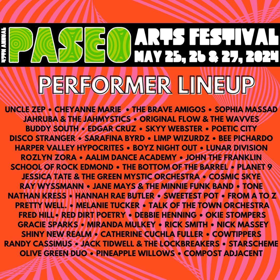 Get ready to grab a front-row seat for this year's performances at the 47th Annual Paseo Arts Festival! You can learn more about each performer by visiting the festival page on our website: buff.ly/440s0bZ