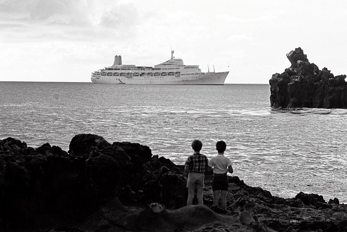 April 20th 1982: SS Canberra and MV Elk arrive at Ascension, bringing 3 Para plus light armoured vehicles and other equipment... They seem to have also brought another friend though, as you'll see below...