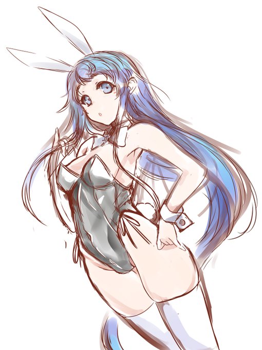 Д◎)  よる五月雨 最近描いてなかったから。 そしてバニーは尊い← 