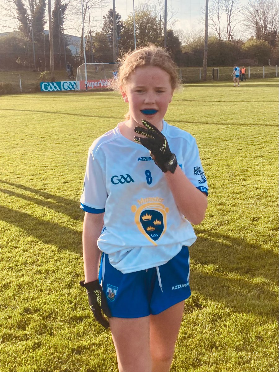 Congratulations to 6th class pupil Caoimhe Cleary who played in the primary game during this evening's Waterford and Clare football match. We are all very proud of you in Seafield Caoimhe! @StradballyGAAWD @CnamB_Waterford