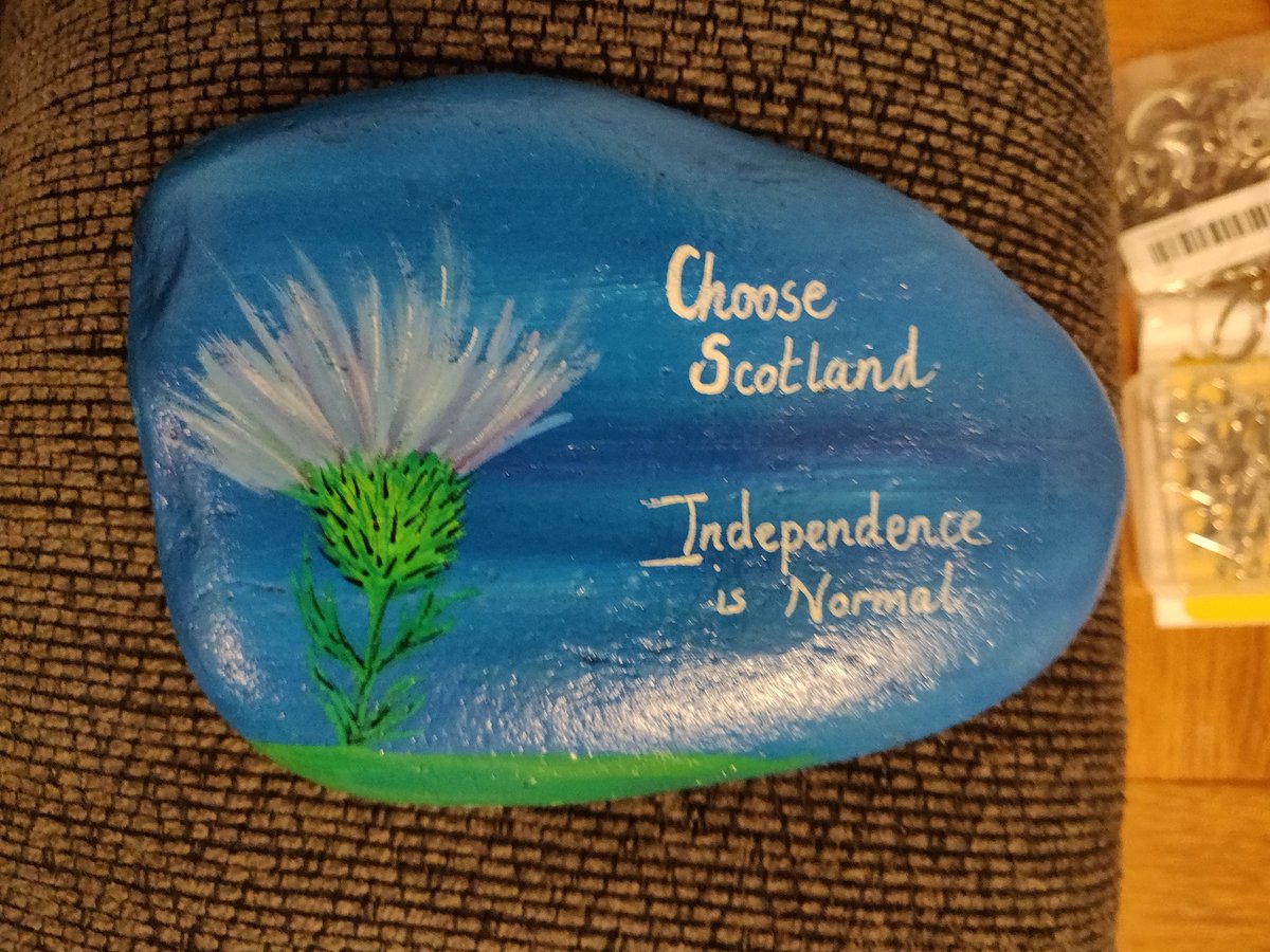 Got me a lovely Yes stone today as well, just love it.
#ScottishIndependence2024 
#BelieveInScotland 
#YesScots 
#IndependenceIsNormal