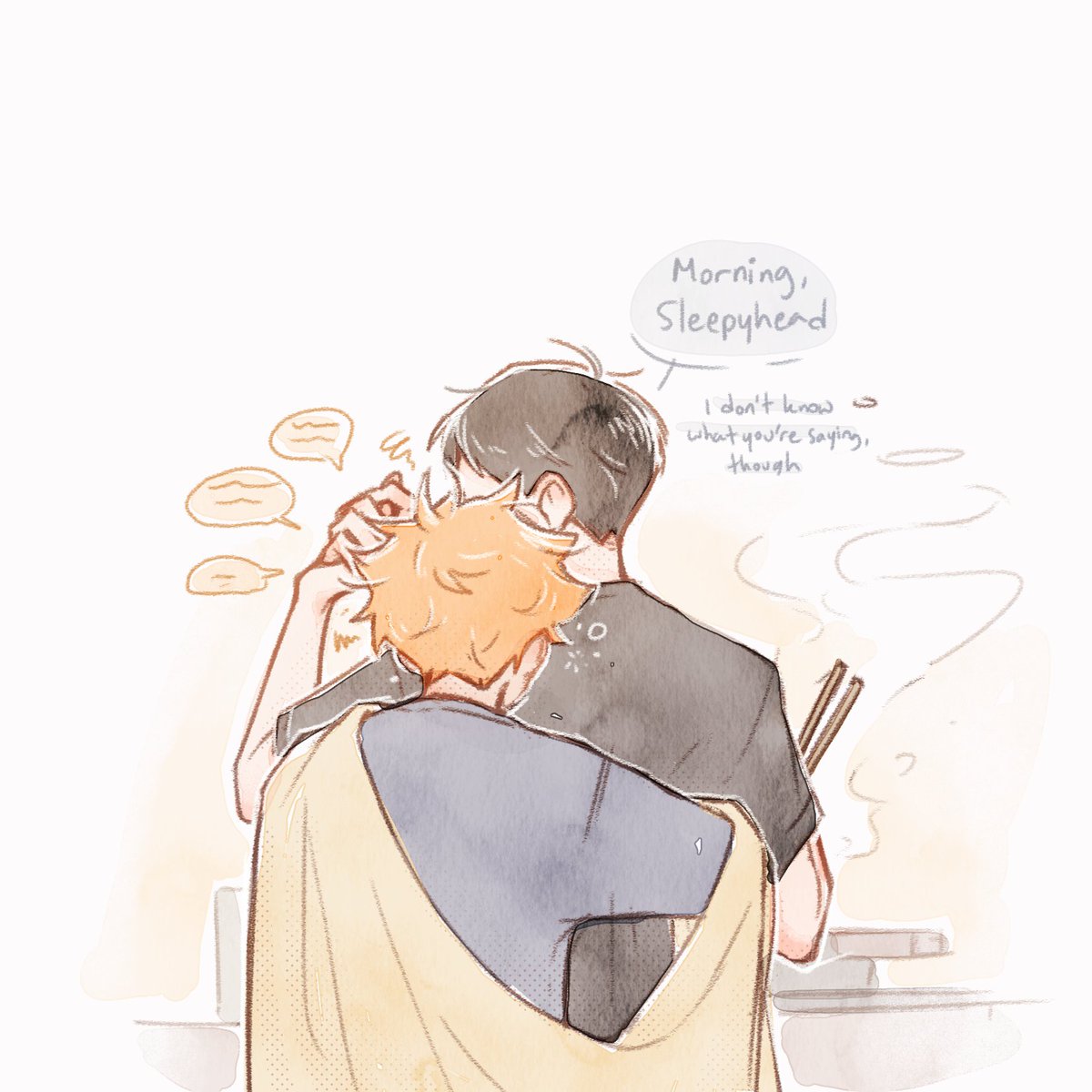 「hinata mumbling in portuguese when hes t」|chii ☾ semi - iaのイラスト