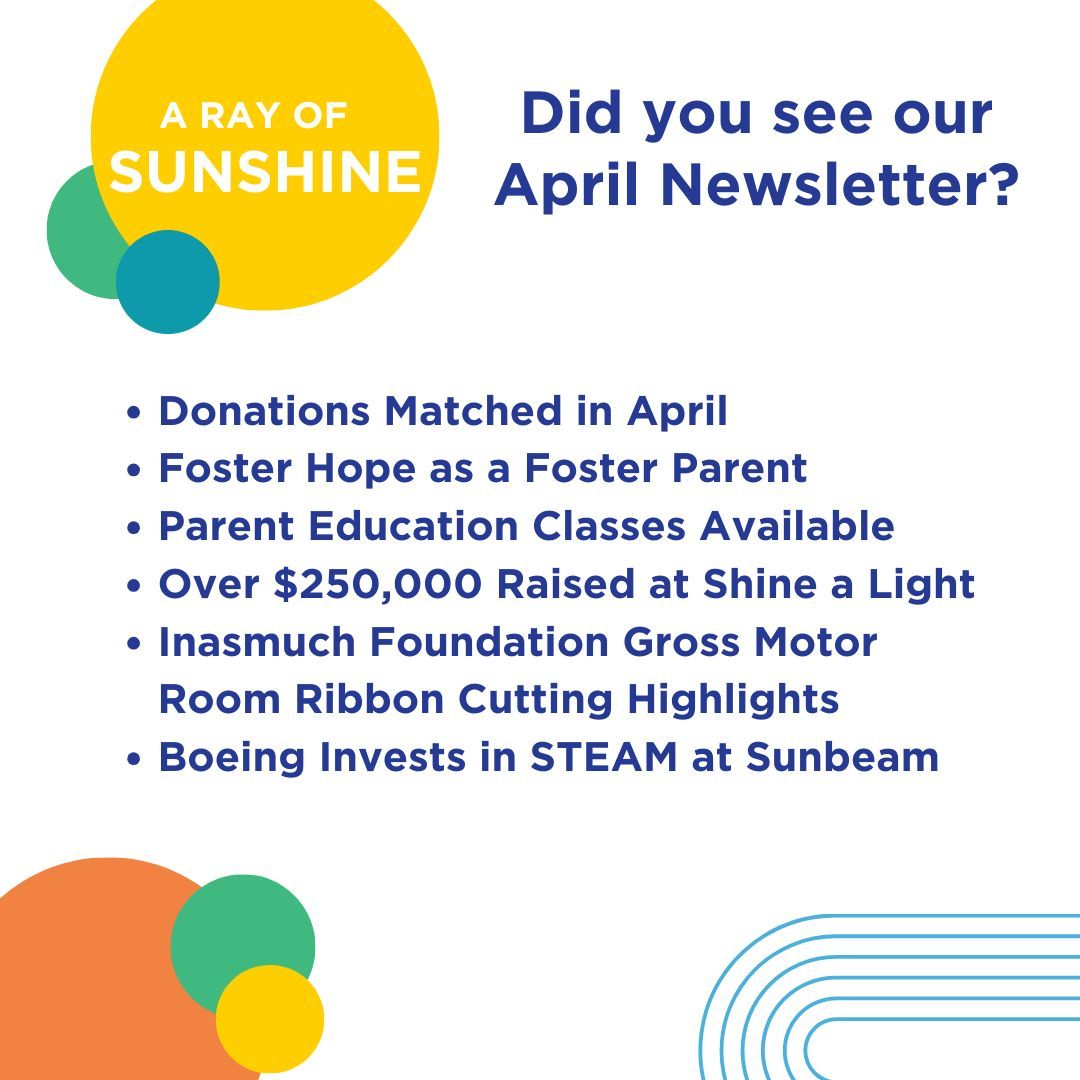 How would you like a Ray of Sunshine delivered each month? You can access our monthly newsletter by visiting buff.ly/3VYCreJ. Don't forget to stay updated with our monthly newsletters by signing up at buff.ly/3vSQWpN.
