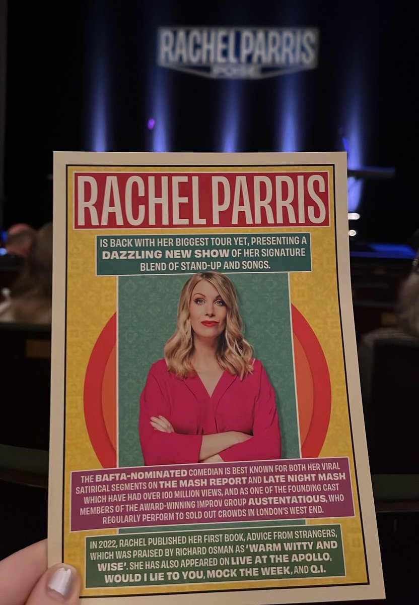 What a treat to catch <a href="/rachelparris/">Rachel Parris</a> on the opening night of her new tour!! Just as funny as ever. So silly and so much fun 🫶🏻