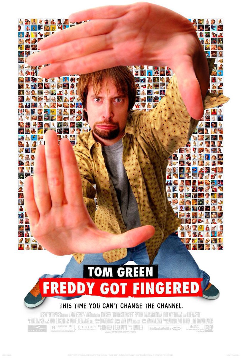 🎬MOVIE HISTORY: 23 years ago today, April 20, 2001, the movie ‘Freddy Got Fingered’ opened in theaters!

#TomGreen #RipTorn #MarisaCoughlan #EddieKayeThomas #HarlandWilliams #AnthonyMichaelHall #JulieHagerty #DrewBarrymore #Shaq #ConnorWiddows #LorenaGale #NoelFisher