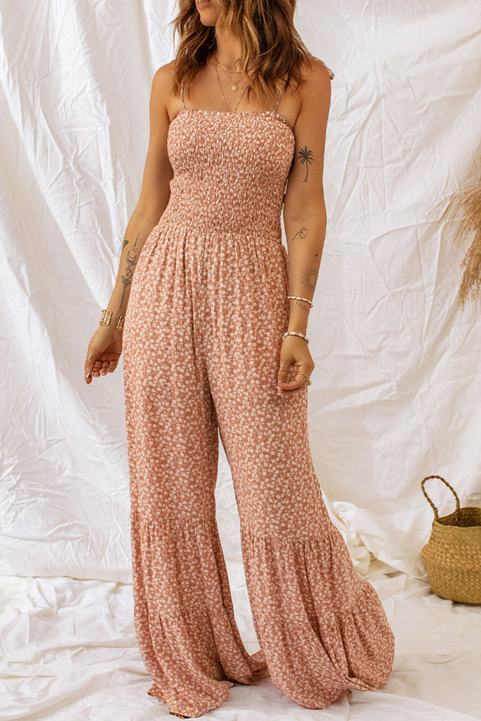 Embrace summer vibes with the Khaki Floral Jumpsuit, perfect for any vacation! At only $41.05, it's a steal. Shop now: shortlink.store/op7aayycqvv5 #DLChic #StyleCasual