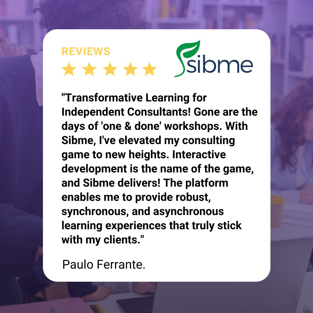 #Reviews Thrilled to hear about your transformative experience with Sibme! 🌟  Our goal is to empower consultants like you to elevate your game and provide unparalleled learning experiences. 🚀 💡Try Sibme. BOOK A DEMO! sibme.com/demo