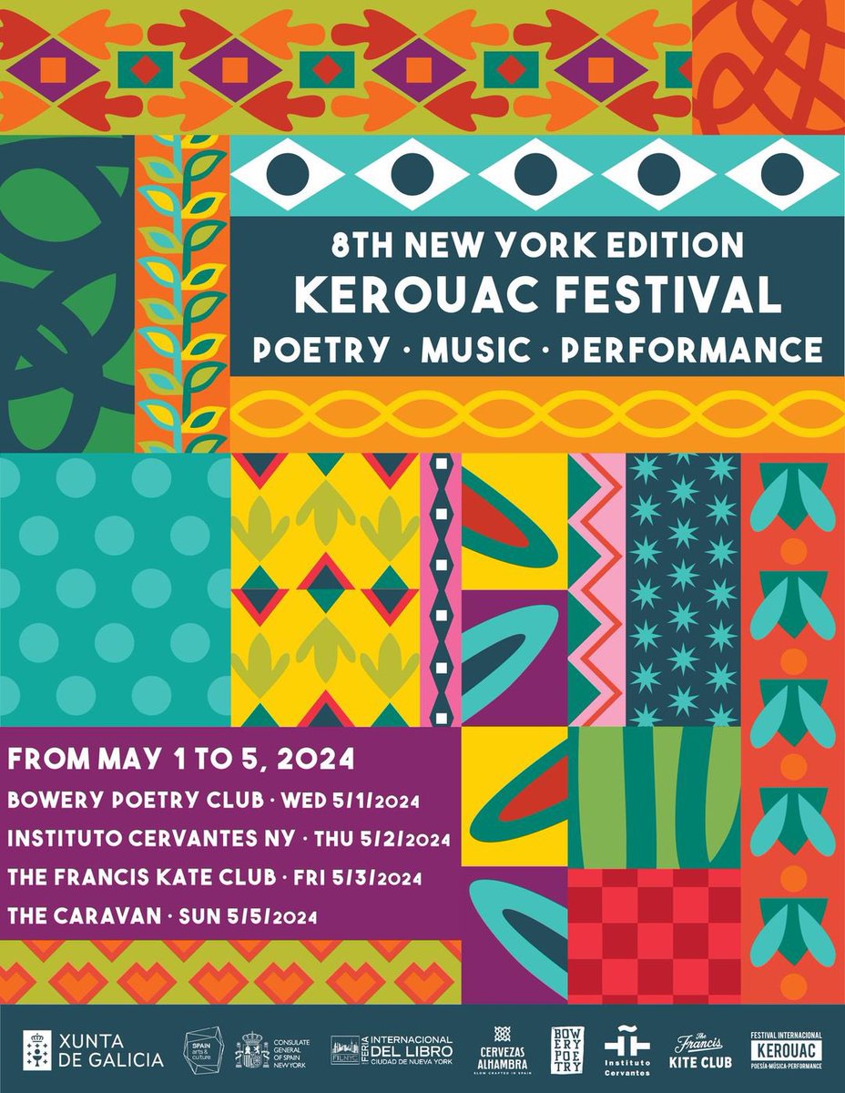 Kerouac festival in nyc at @bowerypoetry club and other venues . May 1-5 facebook.com/festivalkerouac