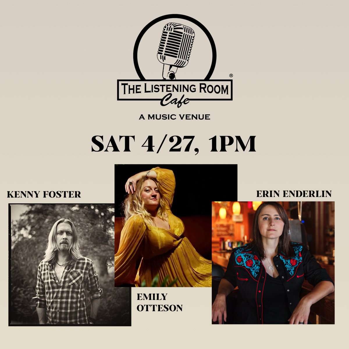 Next Saturday Nashville! listeningroomcafe.com/nashville-show…