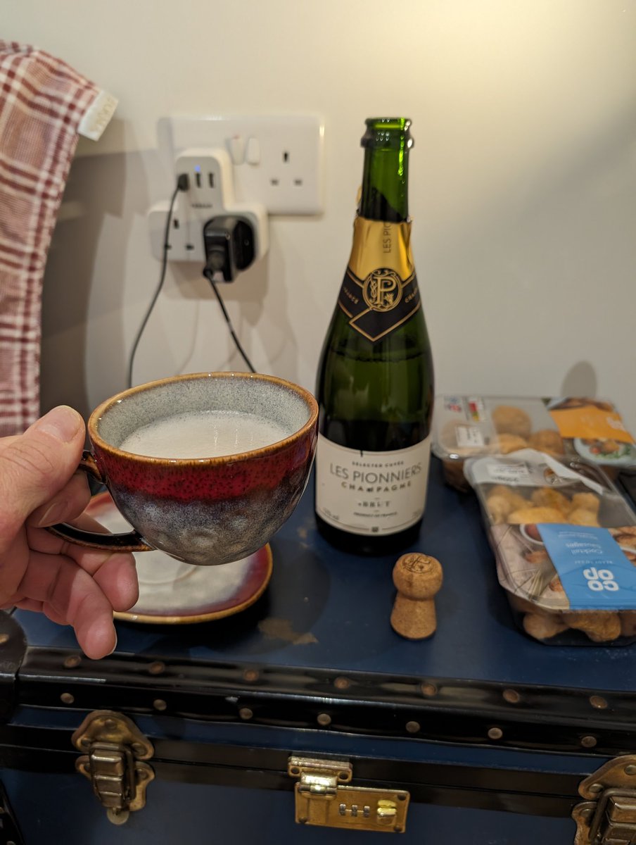 Being a classy bitch and drinking champagne in my new kennel, out a tea cup because why the fuck not...