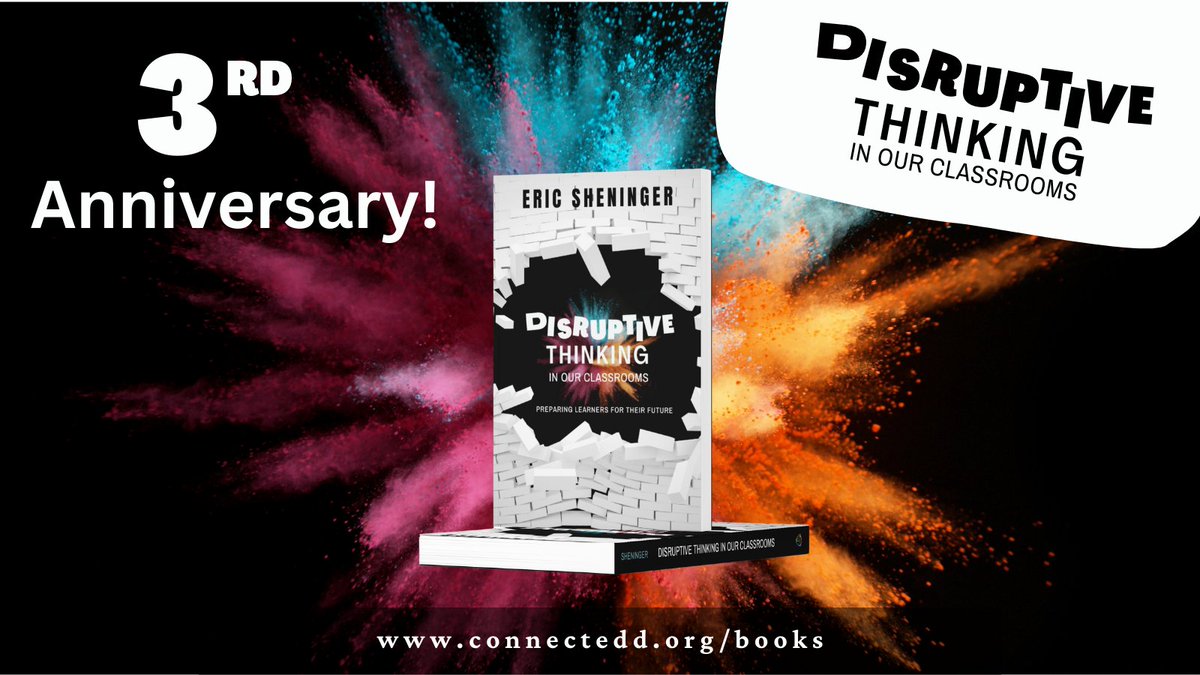 Three years ago @esheninger released this incredible book! Check out DISRUPTIVE THINKING and the FREE STUDY GUIDE at connected.org #disruptivethink
