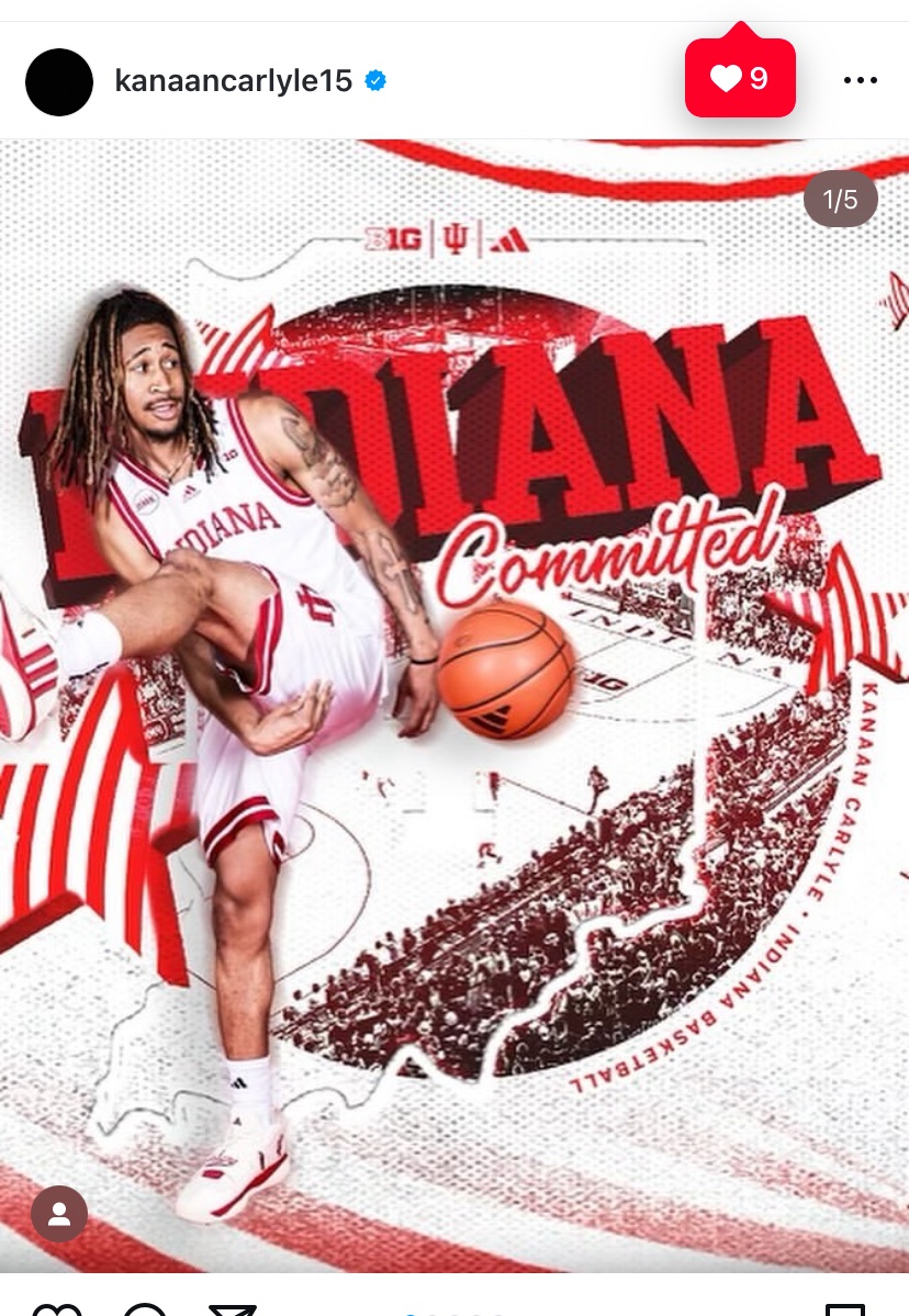 Kanaan Carlyle announces his commitment to Indiana. #iubb