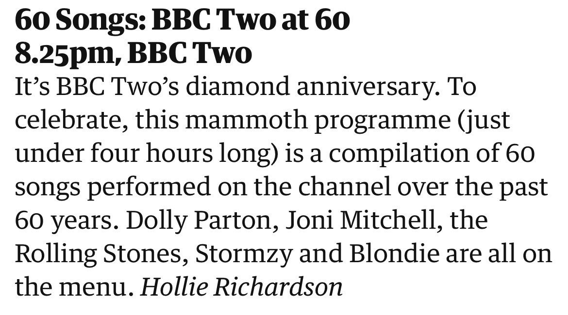 Absolutely loving this @BBCTwo - happy birthday 🎉