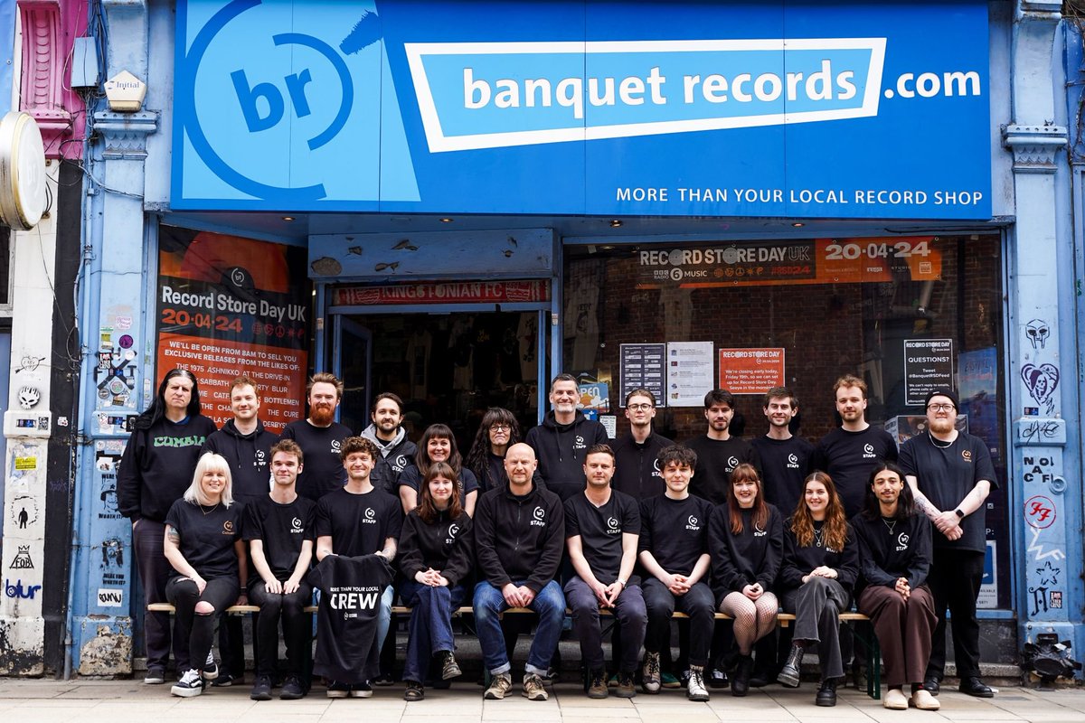 BANQUET RECORDS - CLASS OF '24 the day where most (even if not all) of our staff work together all on the same day, Record Store Day was again a great one. thanks to everyone who got involved, your custom, patience, and friendship is appreciated xo