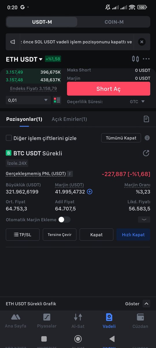 Be beyler dua edin defansa gelin #Bitcoin e işlemi aldım umarım güzel kâr alırız ya
