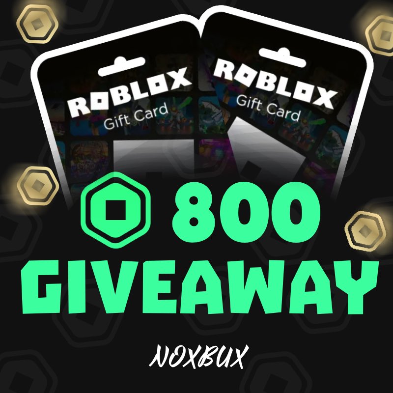 800 Robux Giveaway 🎉 To Enter: ✅ Follow me @NoxBux_ ❤️ Like 🔁 RePost 💬 Type Roblox Username Must Jion NoxBux Discord : discord.gg/noxbux End in 5 Days ! Good luck to everyone 🍀