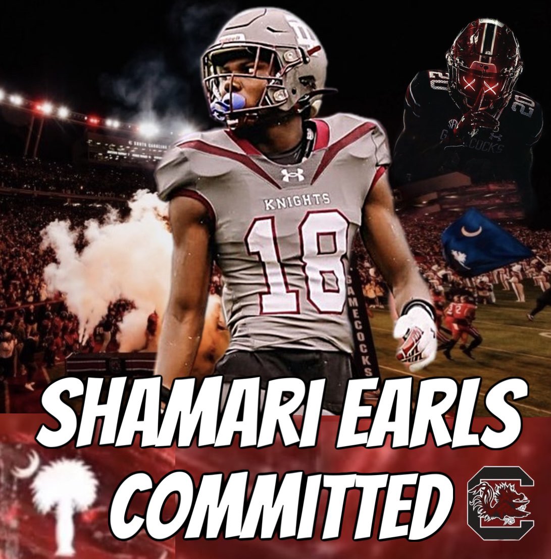 Gamecocks pick up 4 ⭐️ 2025 CB Shamari Earls 6’2 180 Thomas Dale High School Chester, VA @shamari_earls 🐔🤙🏾