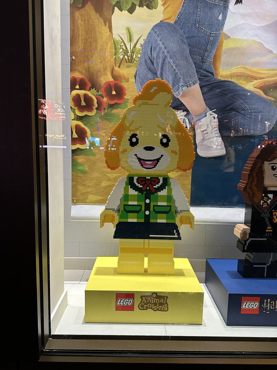 ‼️ they made a giant lego isabelle at the lego store in leicester square ‼️