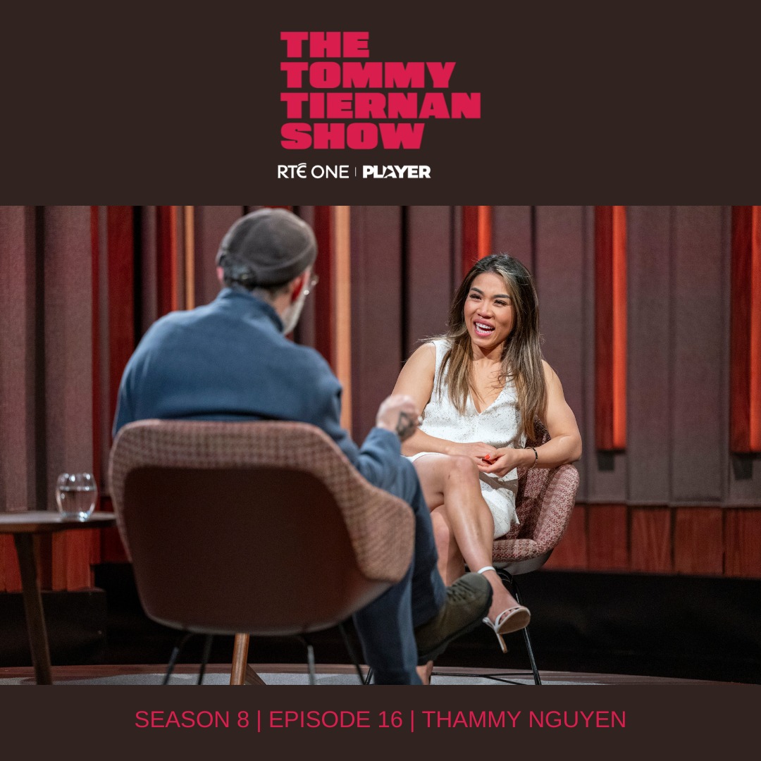 Tommy’s third guest tonight on ‘The Tommy Tiernan Show’ is Irish Weightlifter Thammy Nguyen 📺 Watch live now on @RTEOne or on the @RTEplayer rte.ie/player/onnow #tommytiernanshow