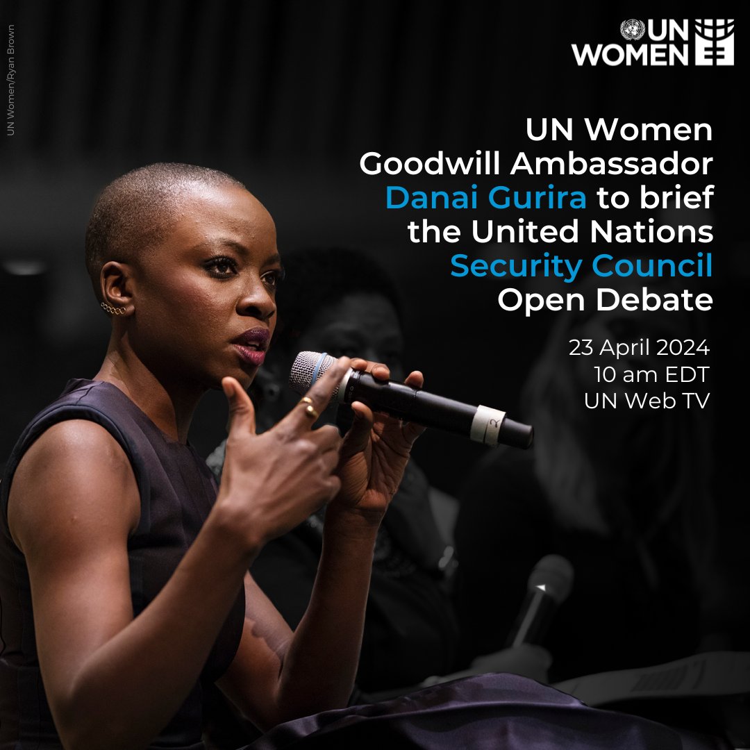 Follow the annual @UN #SecurityCouncil Open Debate on conflict-related sexual violence. 📅 Tuesday 23 April, 10 AM EDT 📺 Watch: unwo.men/xQVT50RjOC1 Hear briefings from our Goodwill Ambassador @‌DanaiGurira, @USGSRSGPatten and others.