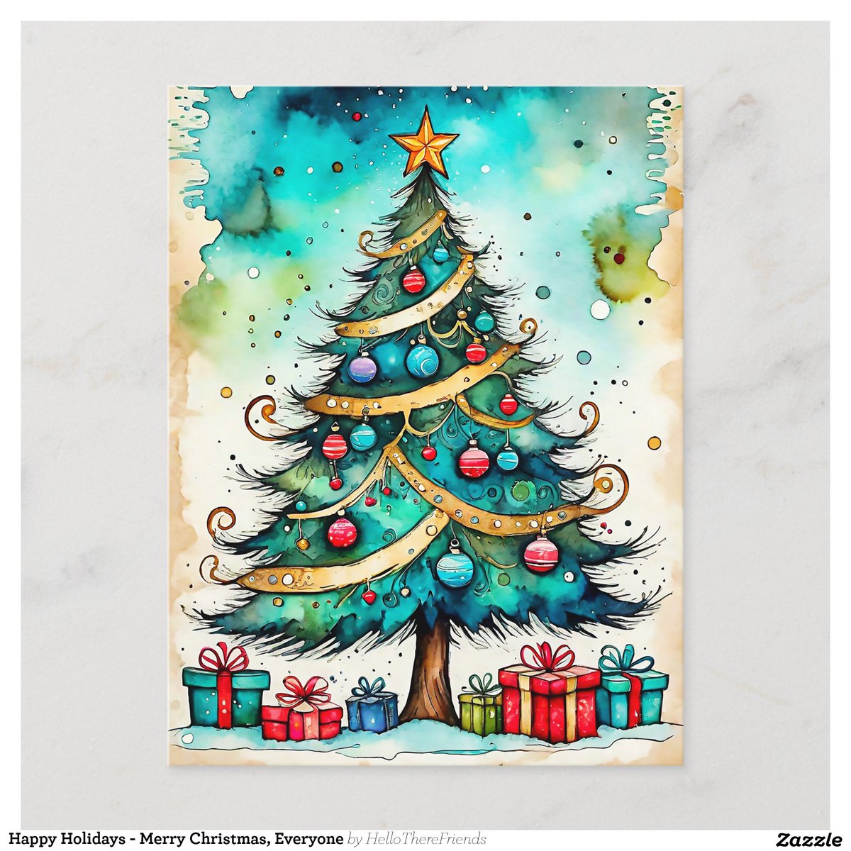 Happy Holidays - Merry Christmas, Everyone Postcard→zazzle.com/z/maqydujb?rf=…

#Postcards #ChristmasPostcards #MerryChristmas #HappyHolidays #SeasonsGreetings #TisTheSeasons #ChristmasTree #ChristmasHoliday #Holidays