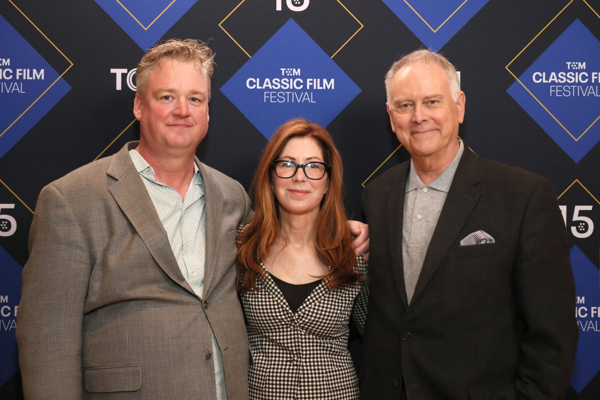 Dana Delany with Scott McGee and Eddie Muller at the 2024 TCM Classic Film Festival Day 3, April 20, 2024. #DanaDelany #ScottMcGee #EddieMuller #TCM #TCMFF #TCMParty #FilmNoir #NoirAlley #TheBigHeat