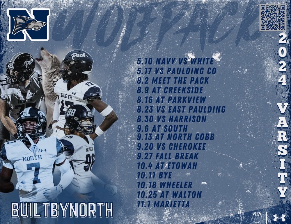 North Paulding Wolfpack 2024 Varsity Football Schedule ‼️