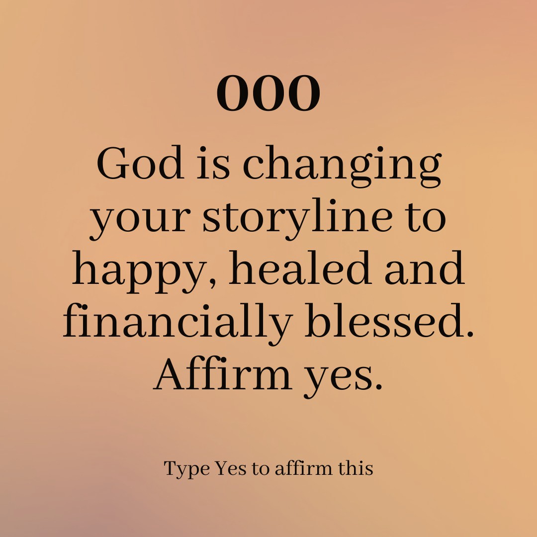 Affirm 'YES' and change your storyline.