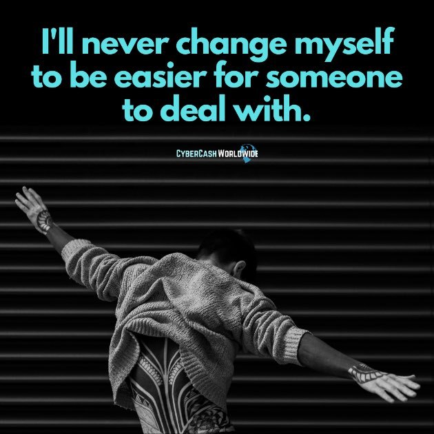 I'll never change myself to be easier for someone to deal with.
#iamwhatiam #beyourself #betruetoyourself #nocompromise #youmatter