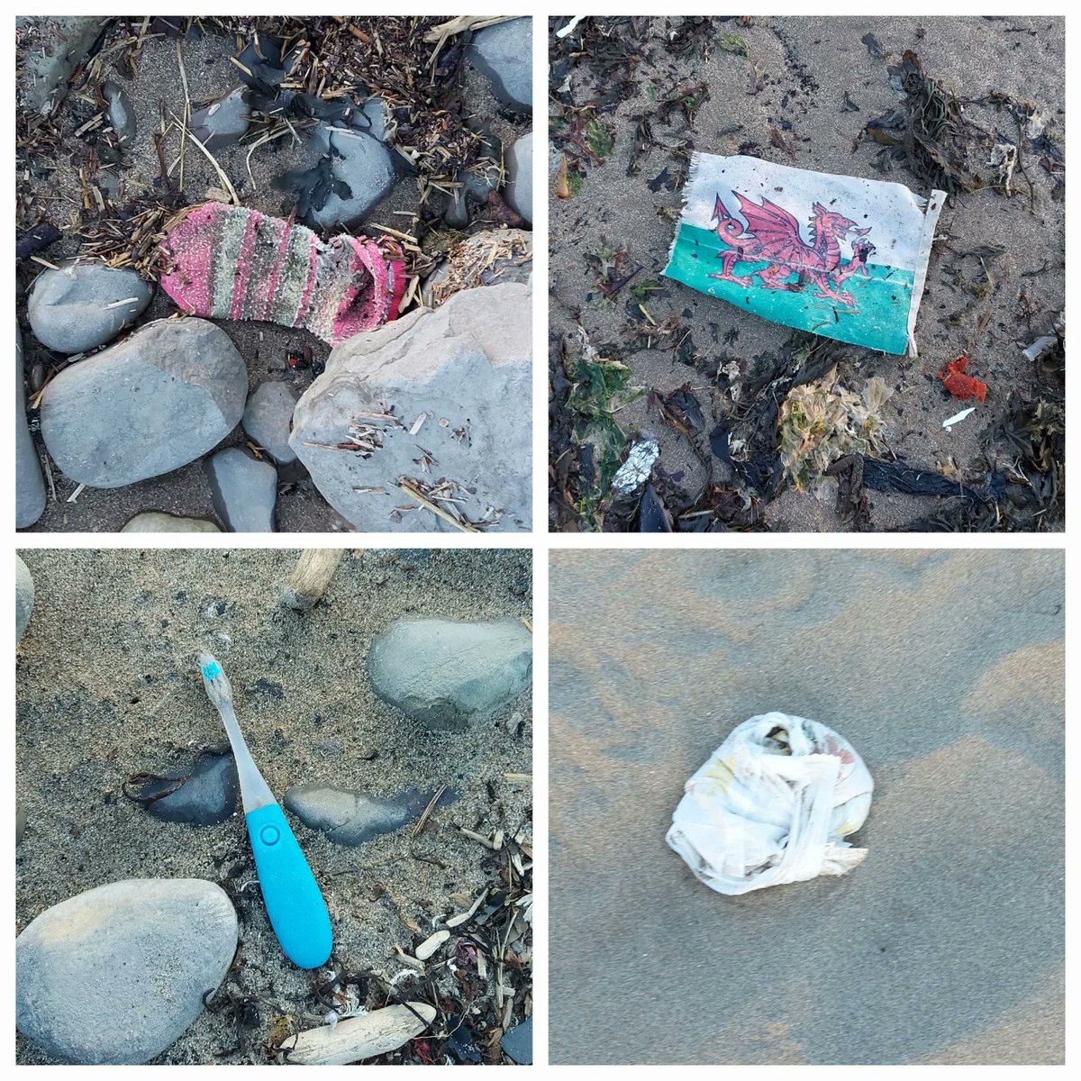 Kittylitterpic1's tweet photo. I've never seen the cliff area at #aberthawnaturereserve look so bad 😥. So much #plasticpollution washed up in the bad weather. My 21 smartie lid find was somewhat overshadowed with the mess 😟.
#beachclean #3forthesea #smartielidsonthebeach #keepwalestidy 🏴 https://t.co/R604CvdMoQ