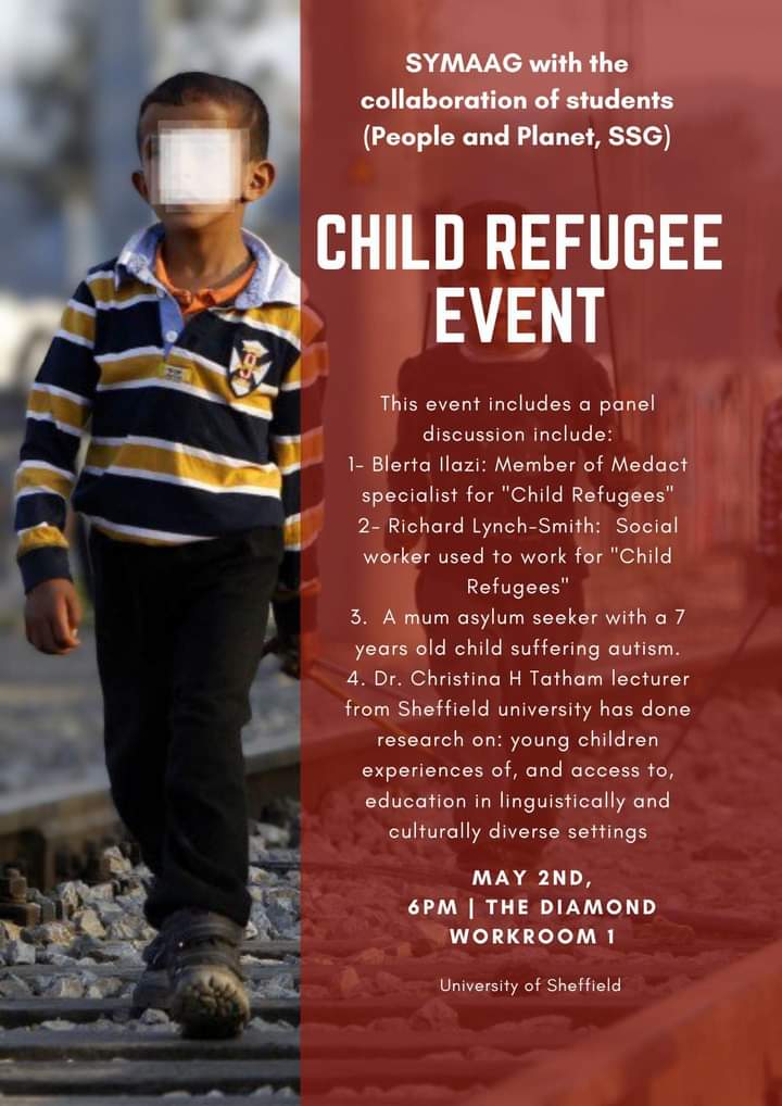 For all my friends and colleagues in Sheffield, if you would like to attend this event where we will be talking about improving lives of refugee children! 2nd of May from 6pm at University of Sheffield.