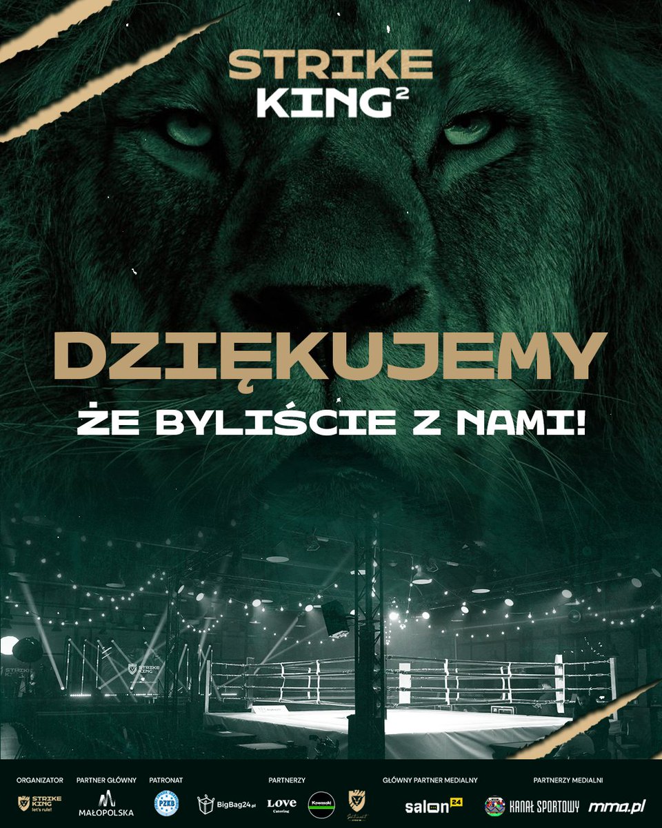 🦁 Za nami gala Strike King 2. Dziękujemy za dziś! #StrikeKing2 #StrikeKing #letsrule #k1 #kickboxing #krakow