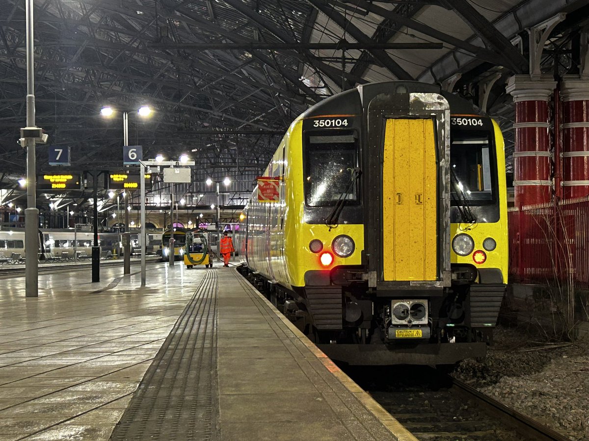 Todays #goinghometrain and we have scored lucky 350403 and a special @bbceurovision 350104 to take us all the way back to Liverpool Good Night, tomorrow there might be trains Thanks to @wm_jaida, @servertoaster and Harry for joining me today! #railway #WestMids #GoingHome