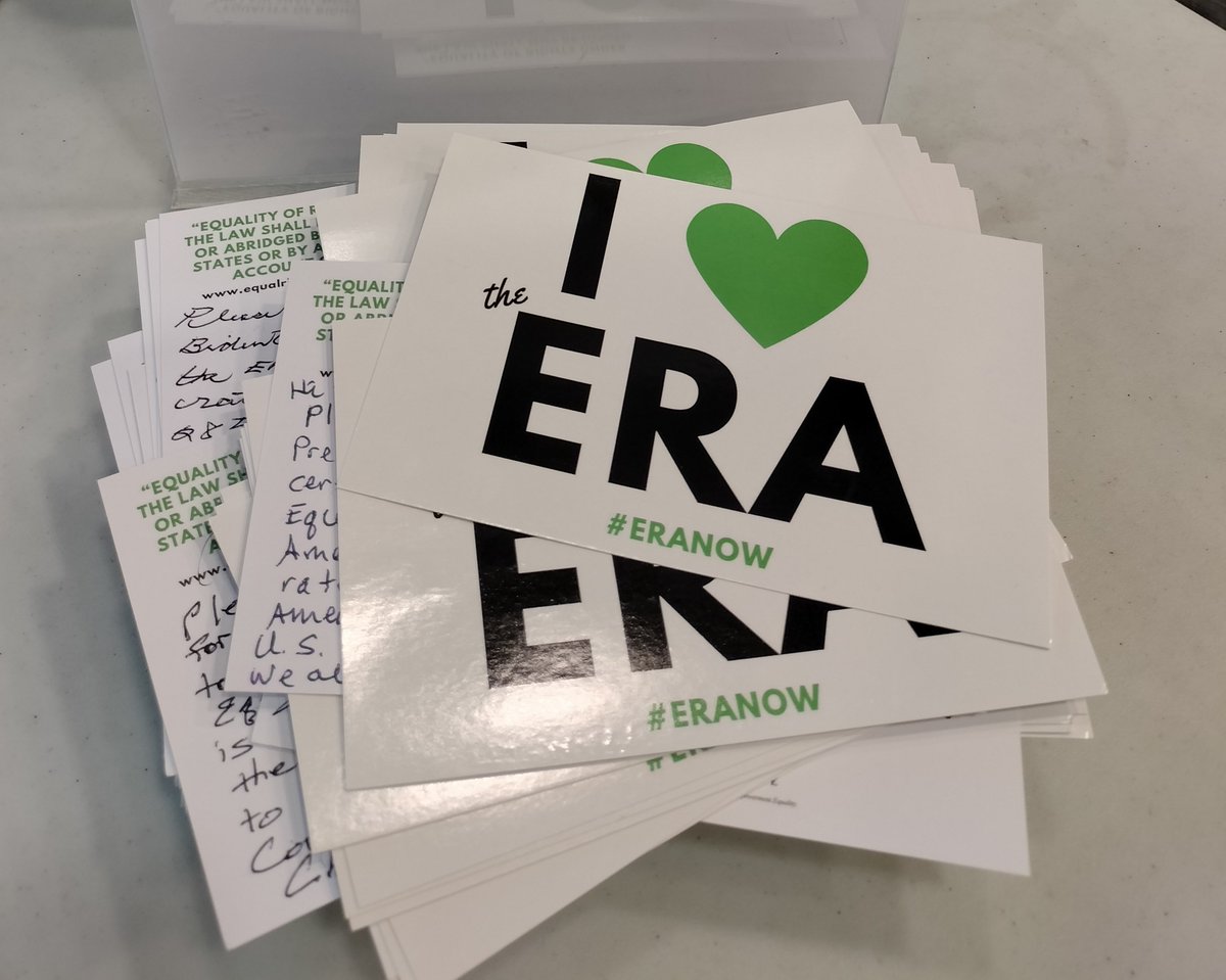 AAUW Illinois members wrote over 200 postcards for the Equal Rights Amendment today. Thank you Alice Paul Institute for the inspiration! #ERANow #PublishERA @AlicePaulInstit @AAUWIL