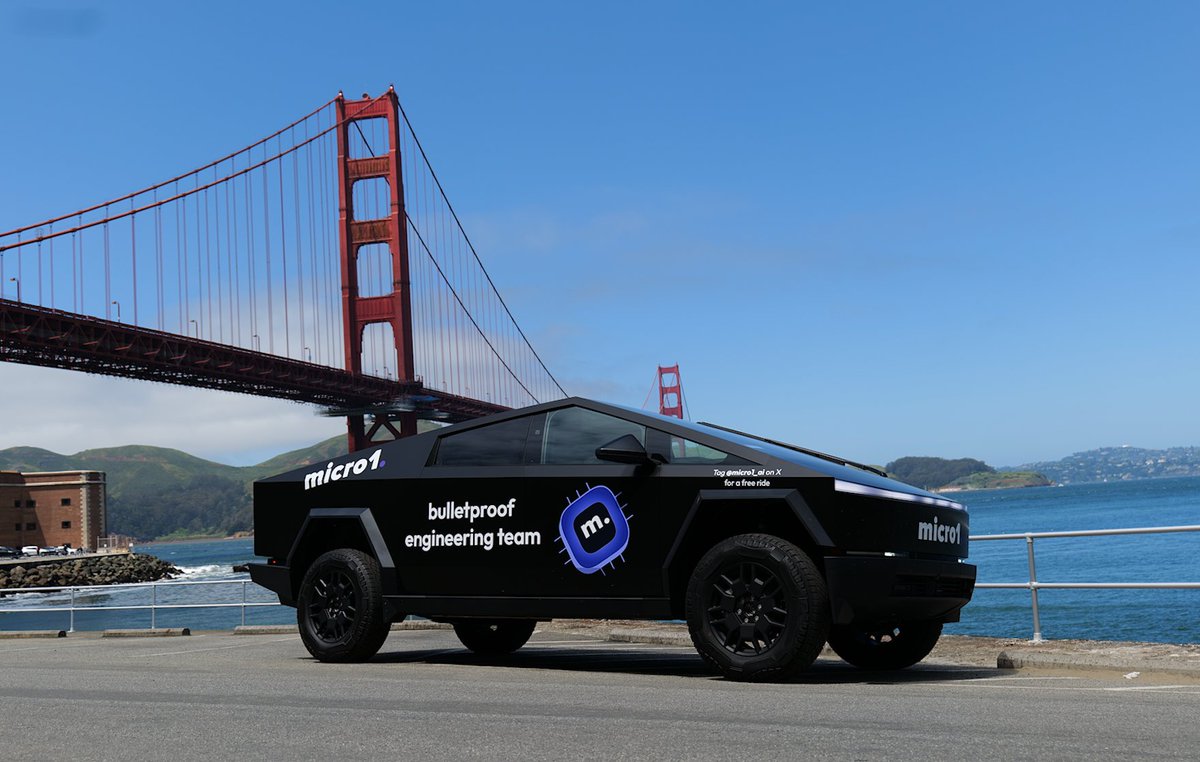 .@elonmusk re-invented the billboard. I present to you the micro1 cybertruck. find it around SF & catch a ride with us.