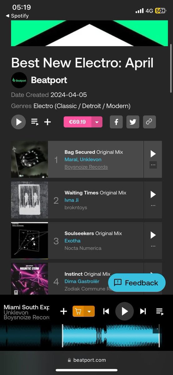 #1 on <a href="/beatport/">Beatport</a> best new electro
Unklevon &amp; Maral Mane “Bag Secured”
beatport.com/release/bag-se…
