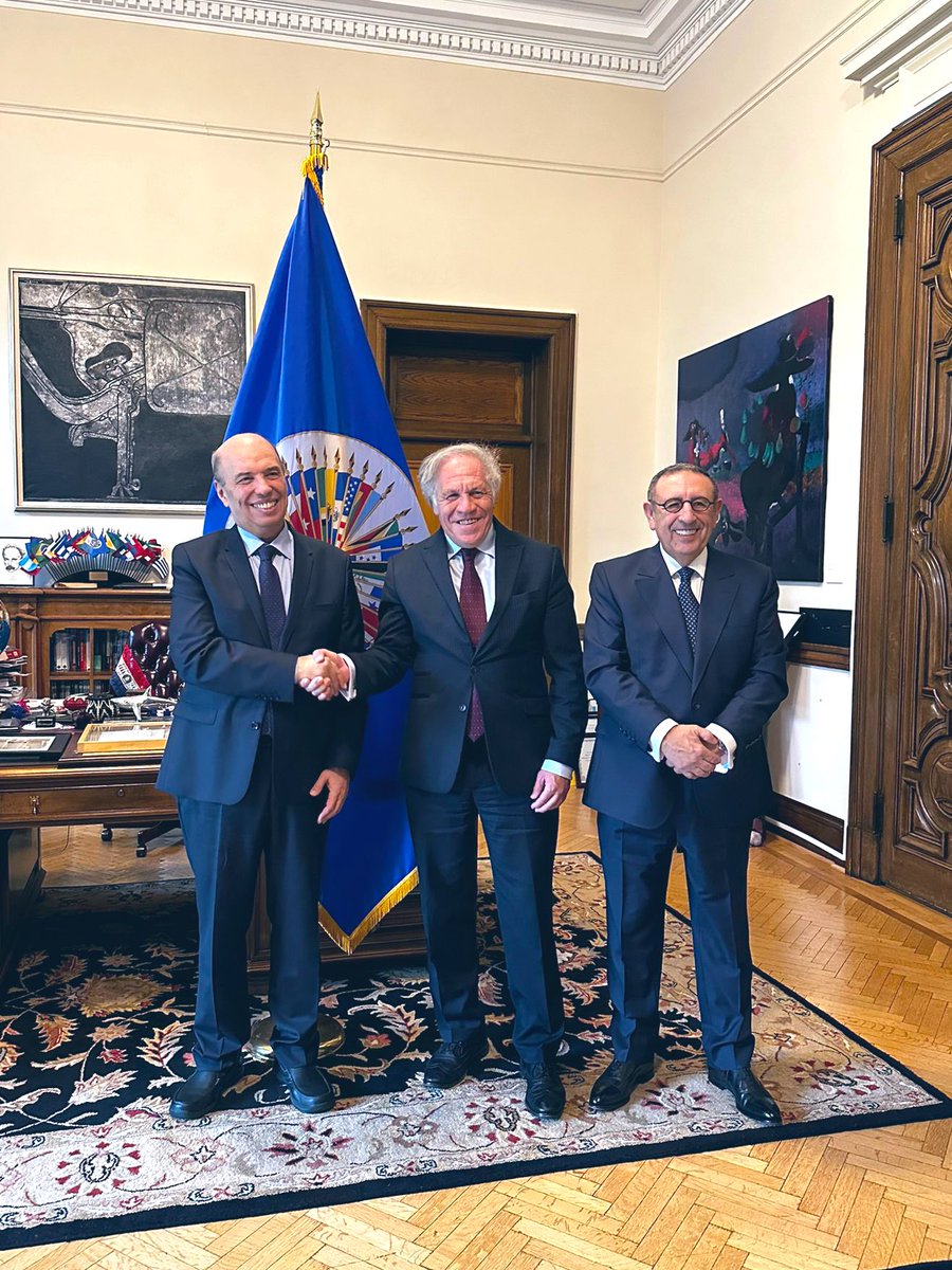 UN Human Rights Council President Omar Zniber met with @OAS_official Secretary-General Luis @Almagro_OEA2015 in Washington. They discussed strengthening cooperation between @UN_HRC and regional organizations to better promote and protect human rights for all.