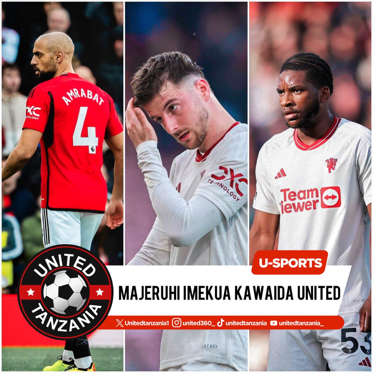 Amrabat, Mason Mount na Kambwala watakosa mechi ya nusu fainali ya Kombe la FA dhidi ya Coventry kutokana na majeraha.