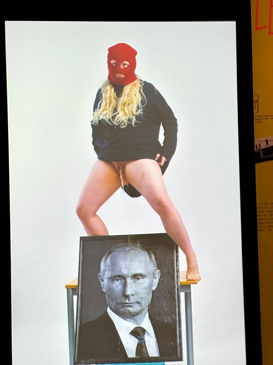 carolpucci's tweet photo. Pussy Riot gives Putin a golden shower at the Polygon Gallery in @ destination_vancouver  See this show! #polygongallery #veryvancouver #travel https://t.co/gUKpM9V0qY