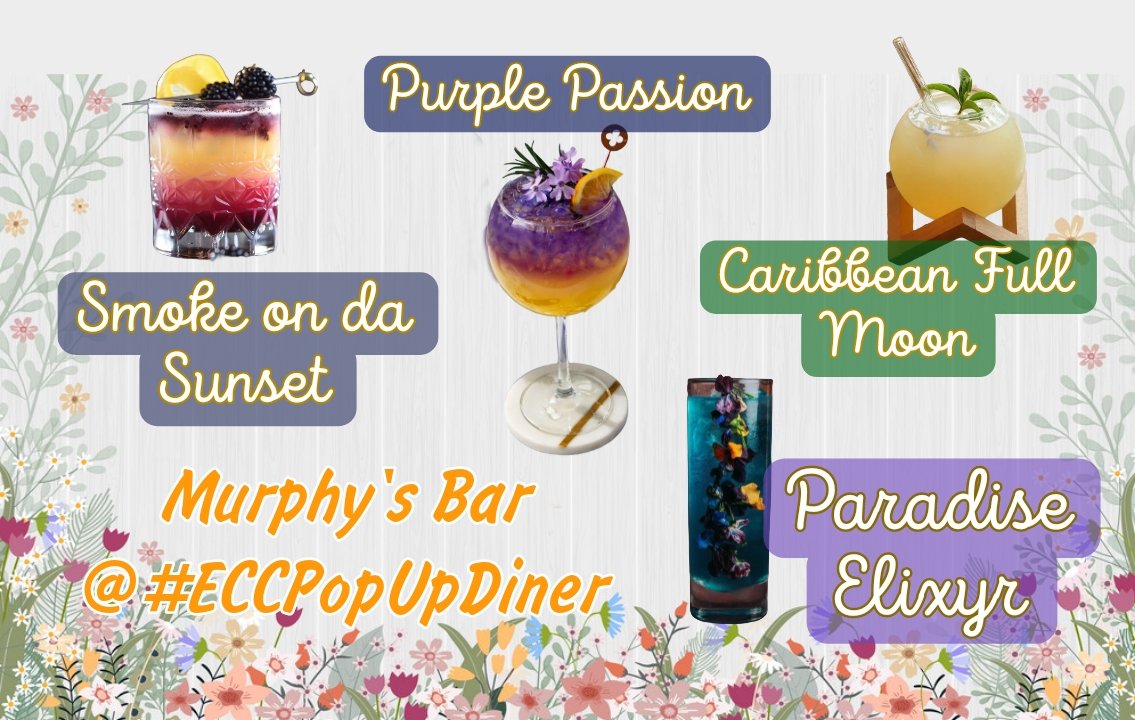 Murphy has had to go charge his phone, so I have the drinks now. (I can also get any regular drinks you may want.) #ECCPopUpDiner