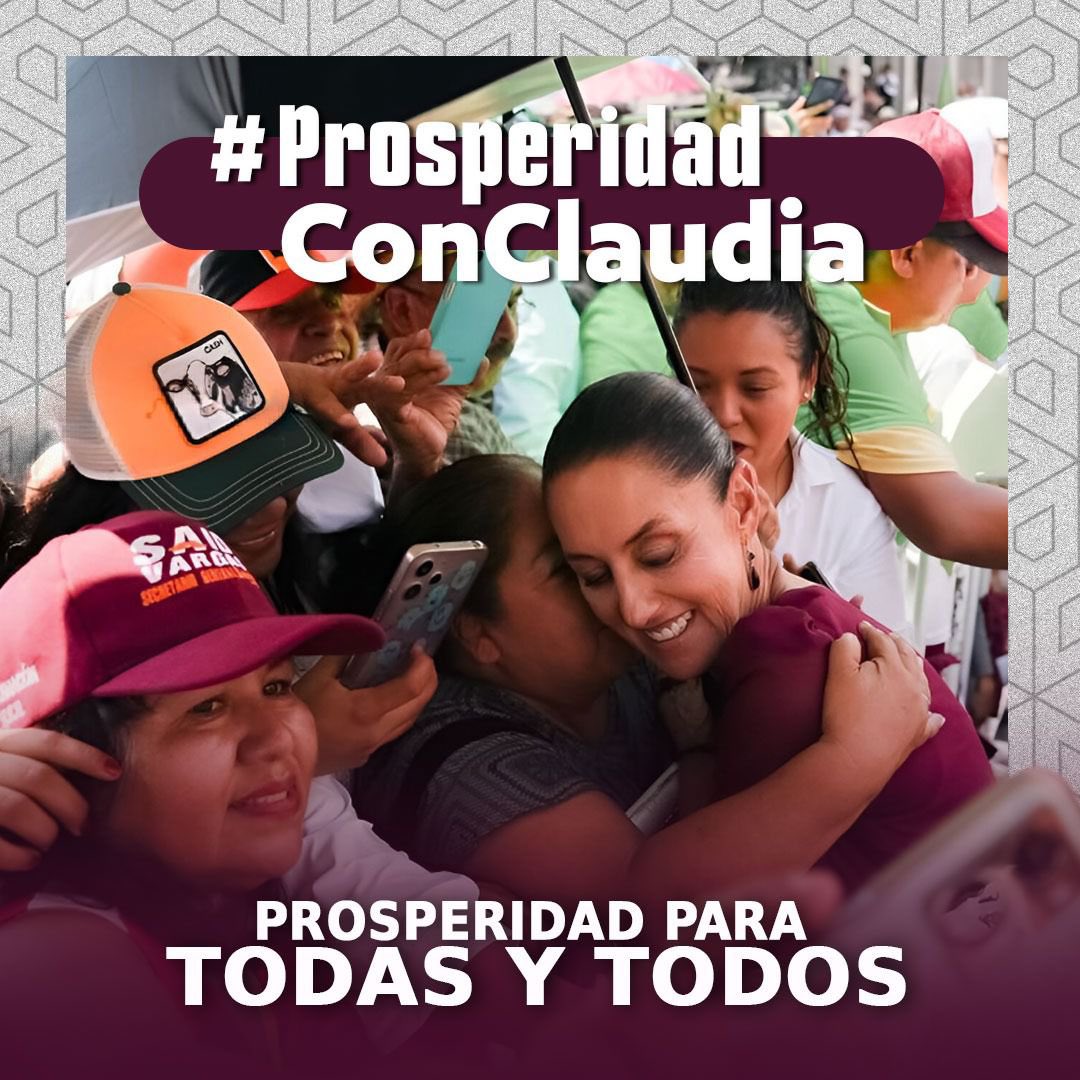 ChokosConClau's tweet photo. ¡Sigamos luchando por el México que merecemos!  #ProsperidadConClaudia https://t.co/XsZ4rpsM2Y