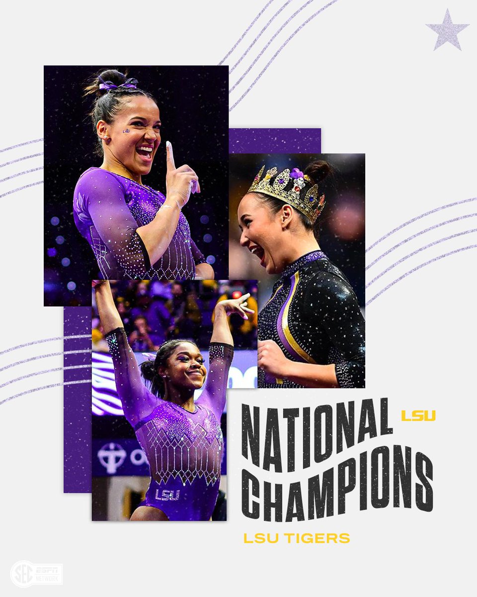 THE LSU TIGERS ARE NATIONAL CHAMPIONS 🏆 The first national title in @LSUgym history 🙌
