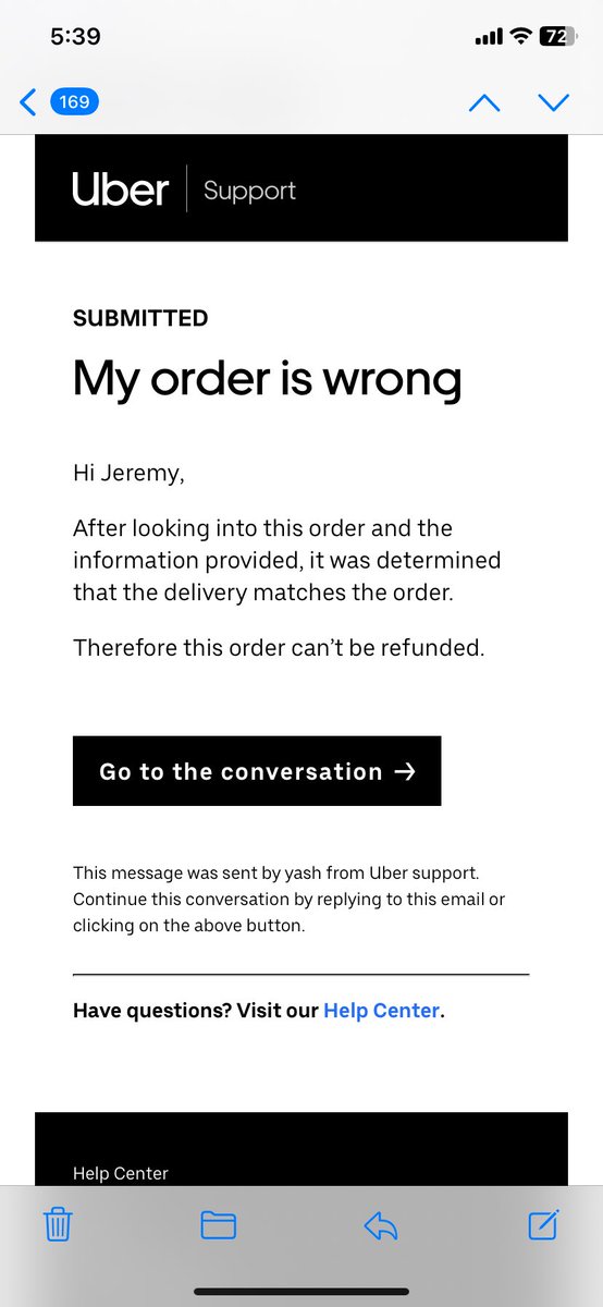 Hey @UberEats , how can you possibly say that I received what I orders and therefore no refund is available? Are you serious!?! All the info is there!! 
#MakeItRight #Seriously #UberEats