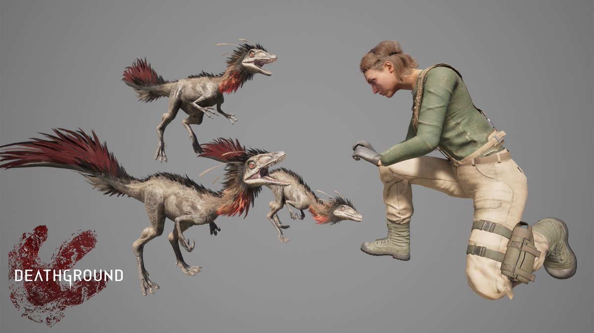 deathgroundgame's tweet photo. Meet the Compsognathus (AKA Compy); Utah Raptors may be too big to chase you into the vents, but that's not a problem for the little Compy!

#screenshotsaturday #UE5 #gamedev https://t.co/Ki9CrJAJtq