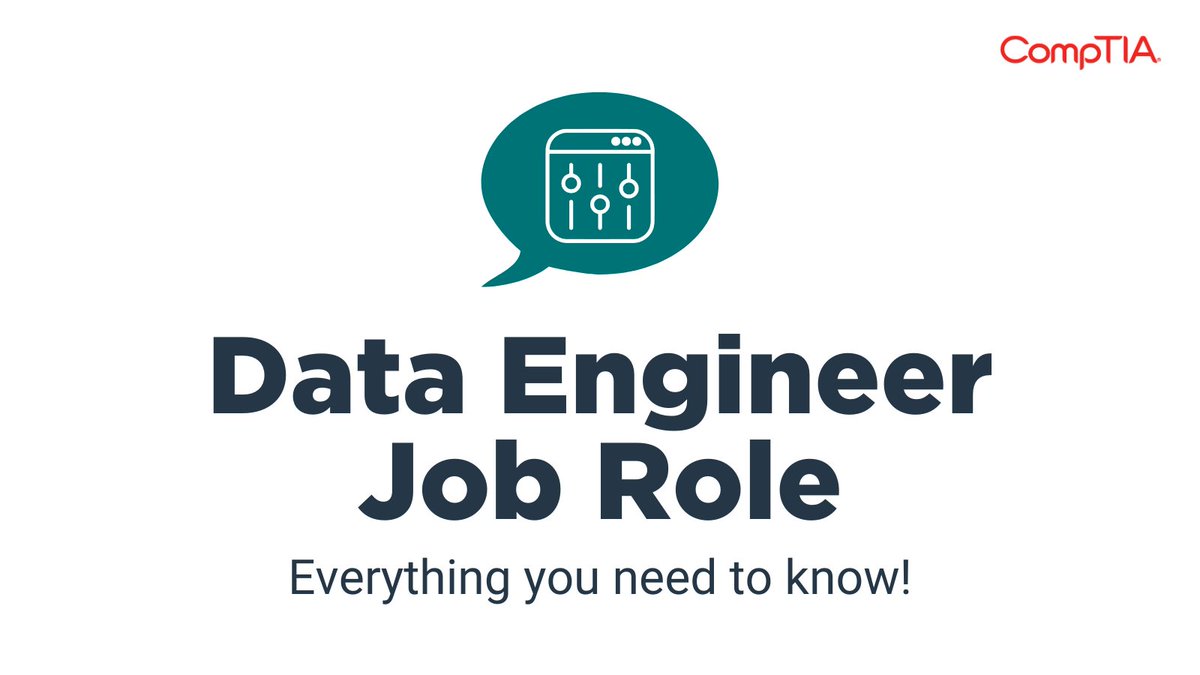 📊 Data engineers focus on the handling of data - organizing, cleaning, storing and making databases accessible. Learn more about data engineers! ↪️ s.comptia.org/49bFB1v