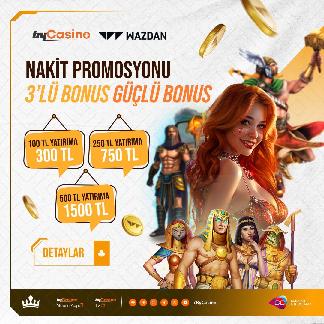 BYCASİNO ♾ WAZDAN

💪 NAKİT 3'LÜ BONUS GÜÇLÜ BONUS

💪 HERGÜN 3 ADET TOTAL % 900 NAKİT BONUS

📲 GÜNCEL GİRİŞ: cutt.ly/bycasinogiris

🪙100 Tl Yatırıma 300 TL : BY3LÜ300
🪙250 TL Yatırma 750 TL : BY3LÜ750
🪙500 TL Yatırıma 1500 TL : BY3LÜ1500

#bycasino #slot #OnlineBahis