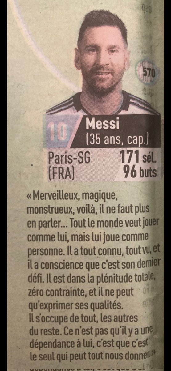 MessiahYaniss16's tweet photo. Les paroles s'envolent mais les écrits restent.

Voilà comment l'histoire retiendra la Coupe du monde 2022 de Lionel Messi à 35 ans, on rappelle. https://t.co/RSHlbmczr8