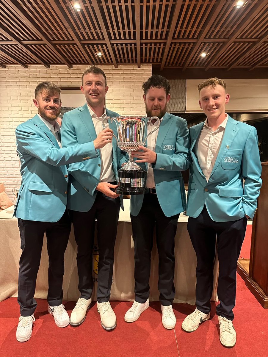 The lads & the goods 🏆🏆 What a week for Ireland as they claim the European Nations team Championship in Sotogrande, The four-man team event was played over 72 holes, with the best three scores of the four players to count towards the team total each day. All four players