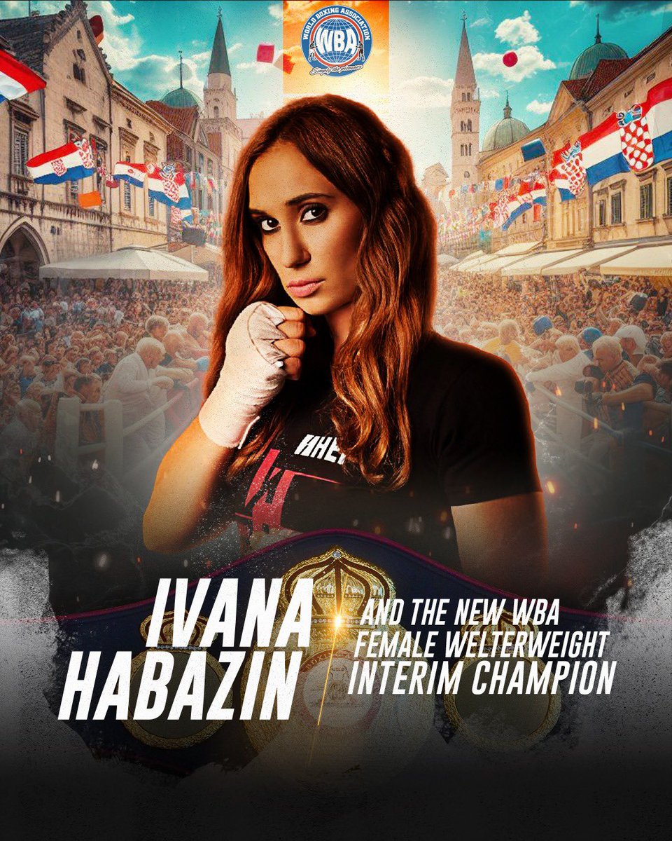 Ivana Habazin (<a href="/IvanaHabazin/">Ivana Habazin</a>) wins the WBA interim title after defeating Kinga Magyar by UD in Zagreb 🥊

#AndTheNew WBA Welterweight Interim Champion 🔥👑

#Boxing #Boxeo #WBABoxing #WBA
