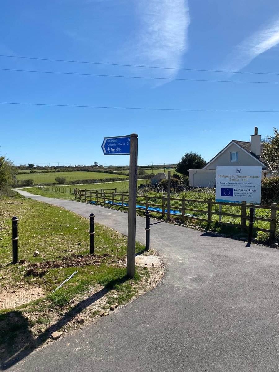 SaintsTrails's tweet photo. Great pics from Sam Stephens of the newly opened sister #SaintsTrails from St Agnes to Chiverton Cross. Well done to our friends @TruroCycling for driving such a successful campaign! https://t.co/a35kKdwppr